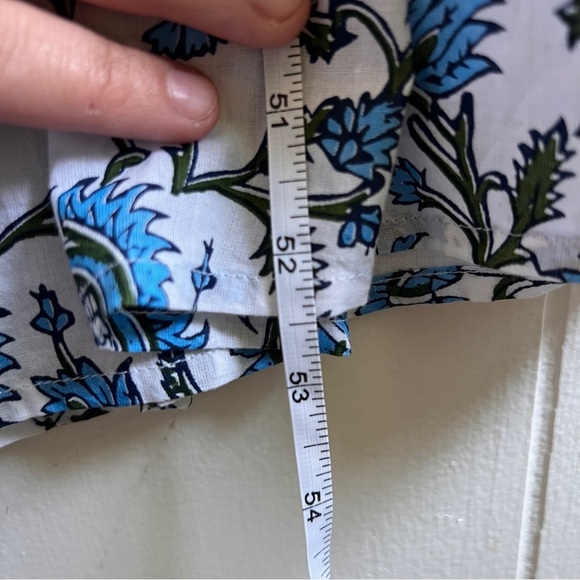 Eddy Clark Floral Maxi Boho Dress Medium Blue & White NWT - Picture 11 of 13